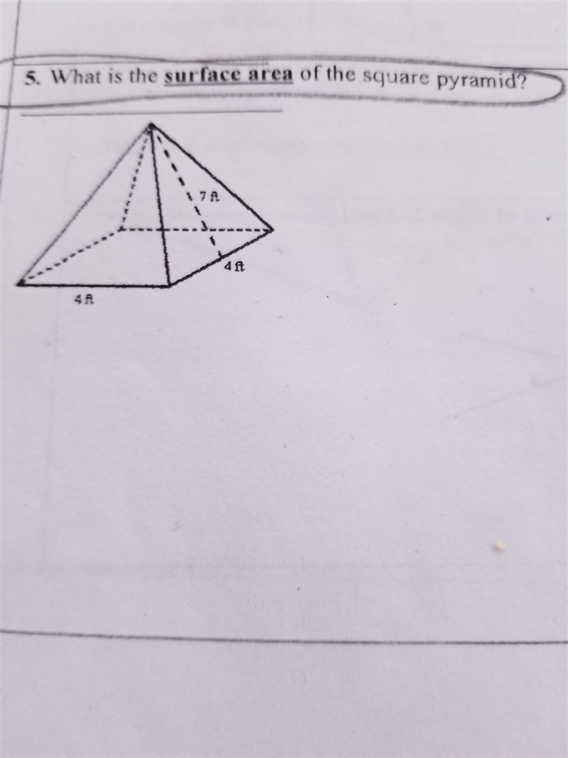 What is the surface area of the square pyramid-example-1