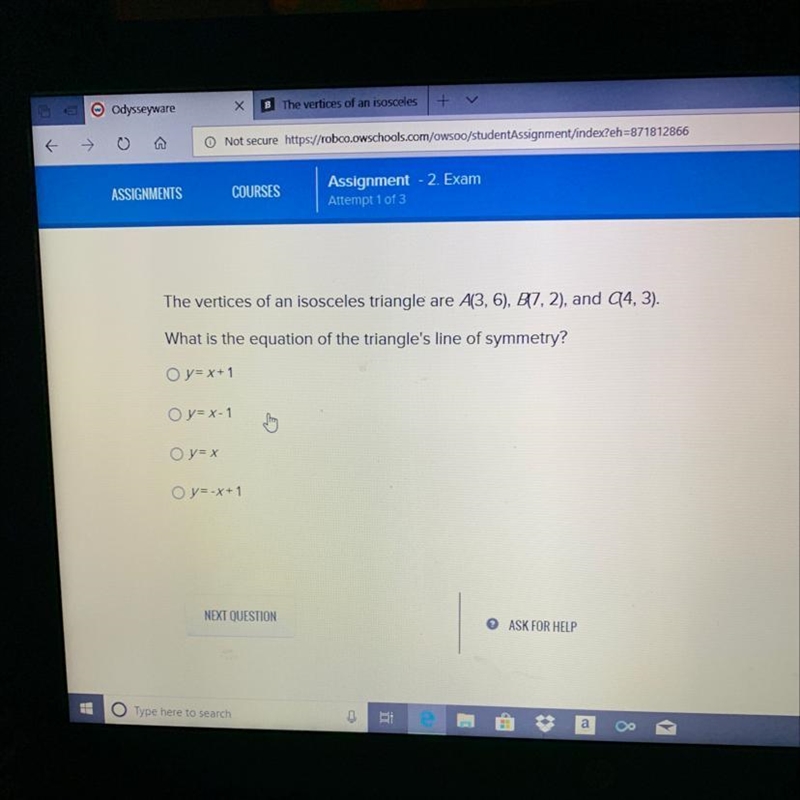 What is the line of symmetry-example-1