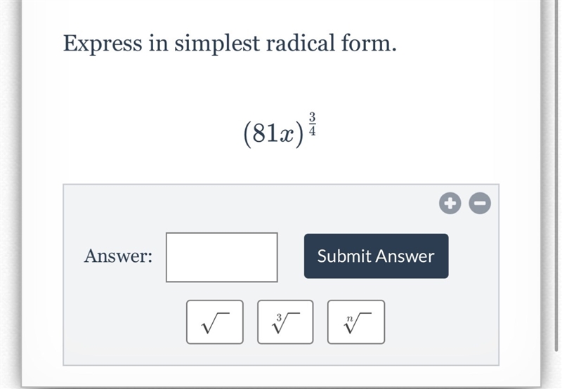 100 POINTS!! Express in radical form.-example-1