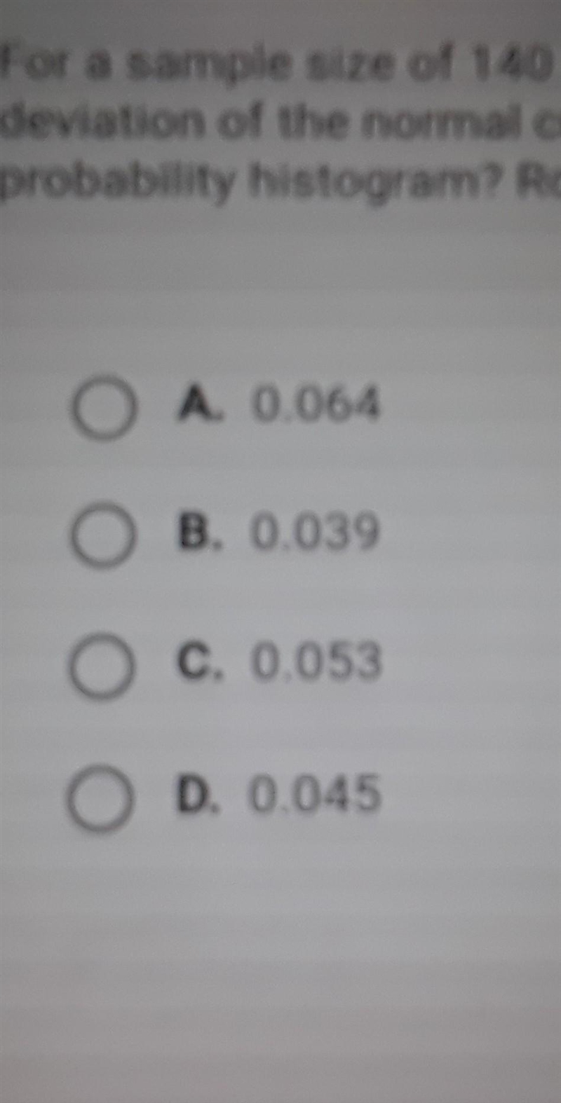 for a sample size of 140 and a proportion of 0.3 what is the standard deviation of-example-1