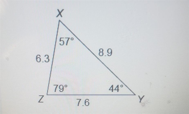 Classify XYZ. A. Scalene triangle B. Right triangle C. Isosceles triangle D. Equilateral-example-1