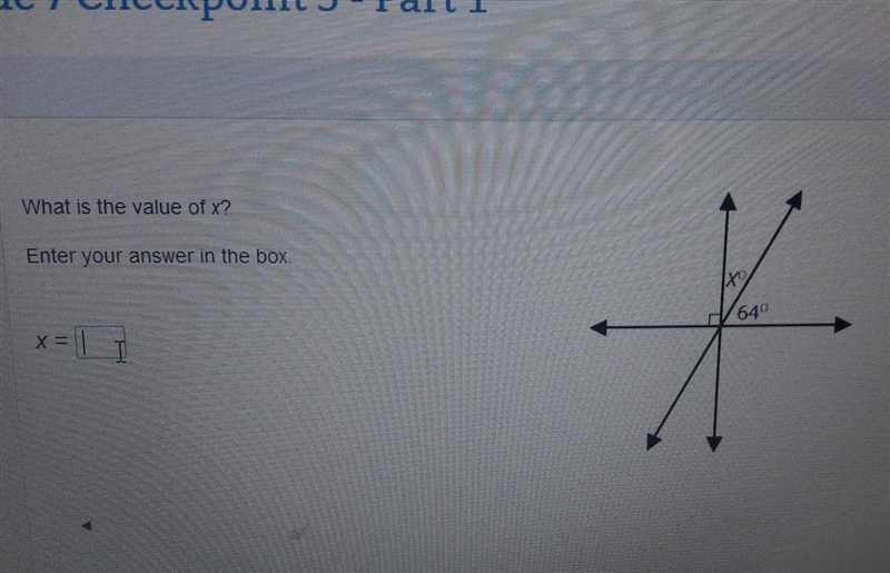 What is the value of x? enter your answer in the Box . ​-example-1