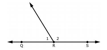 Angle QRS is a straight angle. The measure of ∠2 is 60° more than the measure of ∠1. What-example-1