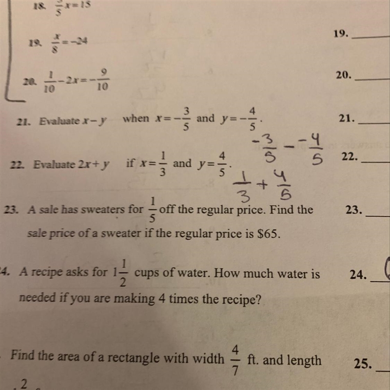 Answer for number 23 please-example-1