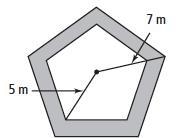 Find the area of the shaded region in the polygon below.-example-1