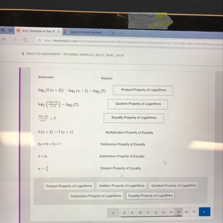 Drag and drop the reasons for the steps into each box correctly to solve the equation-example-1