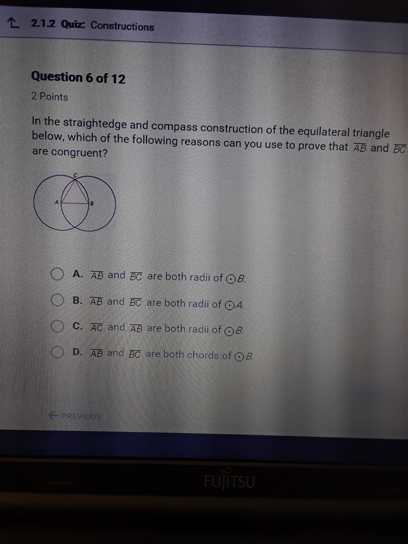 Which of the following reasons can you use to prove that ab and bc are congruent?-example-1