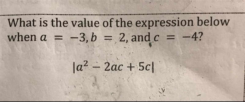 Please find the value of the expression below.-example-1