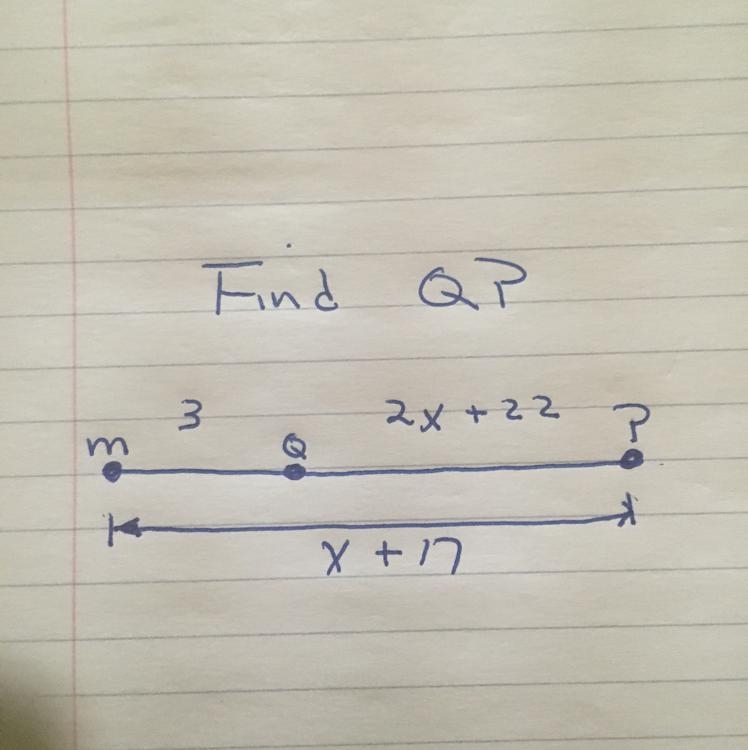 Please explain how to find QP on the attached drawing. Thanks!-example-1