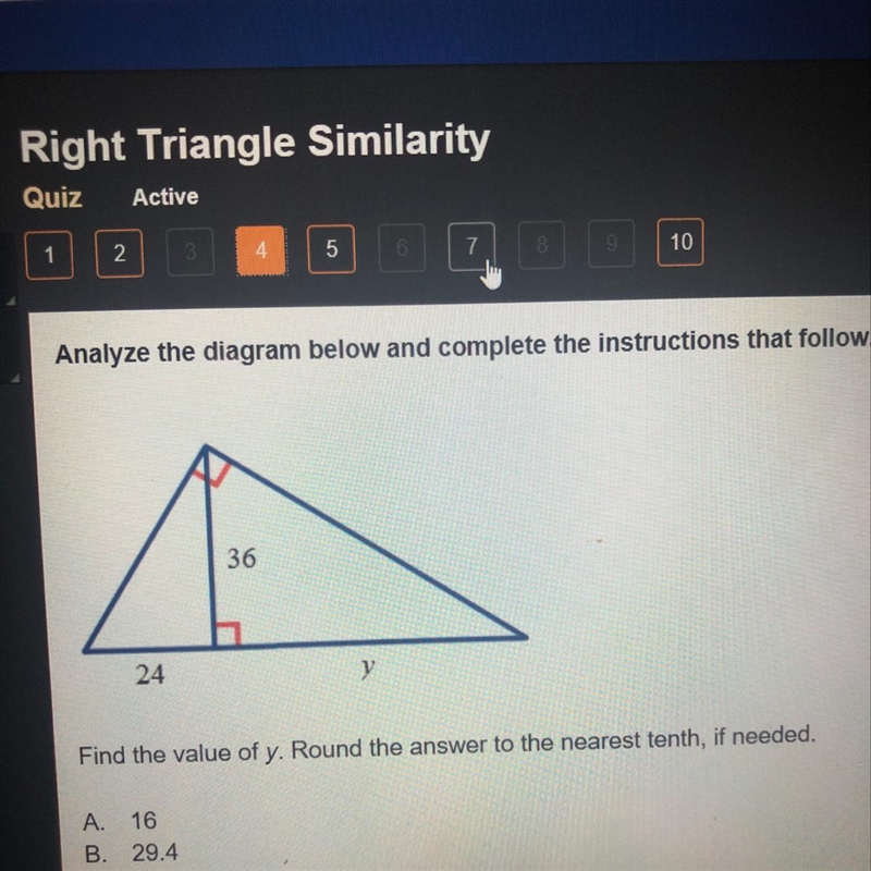 Find the value of y. Round answer to the nearest tenth if needed-example-1