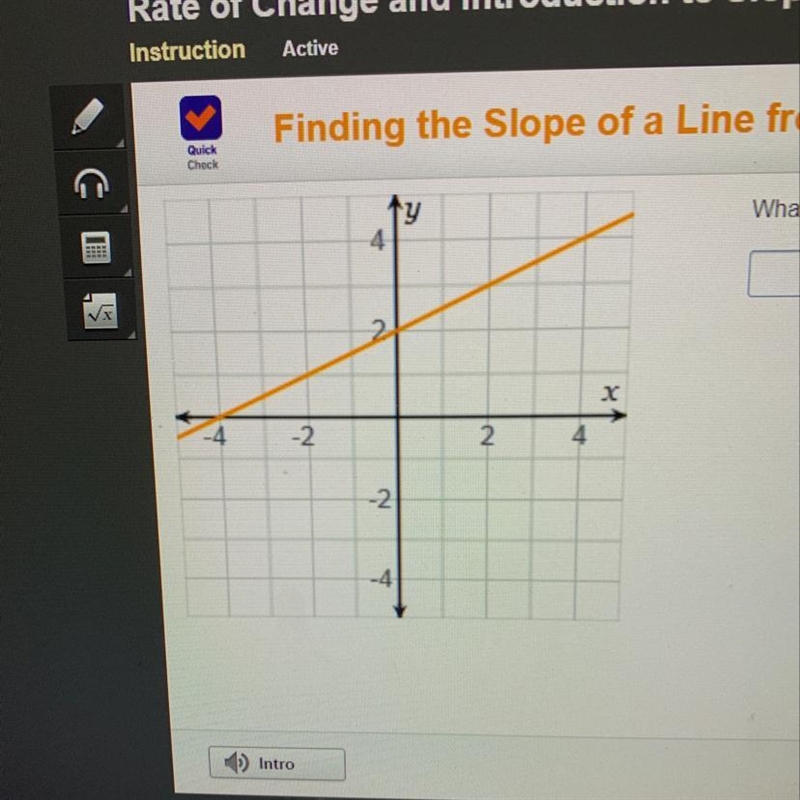 What is the slope of the line on the graph?-example-1