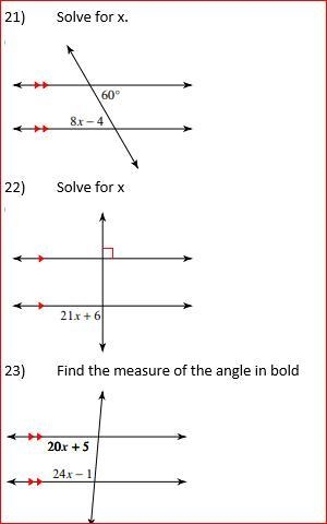 Sovle for x on the questions below-example-1