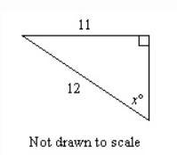 Please Help!!! Find the value of x. Round to the nearest degree.-example-1