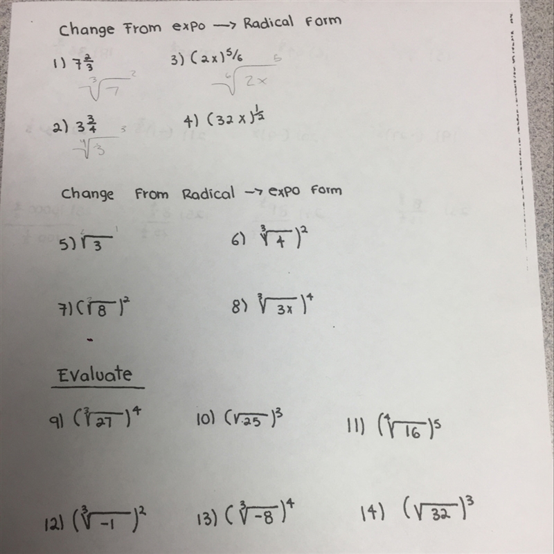 How to change from expo to radical form-example-1