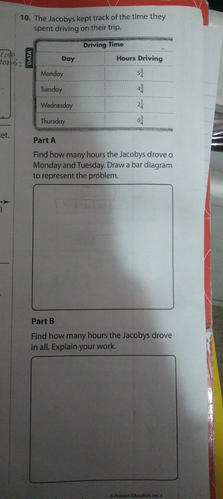 How many hours did jacoboys drive on Monday and Tuesday and in all?-example-1