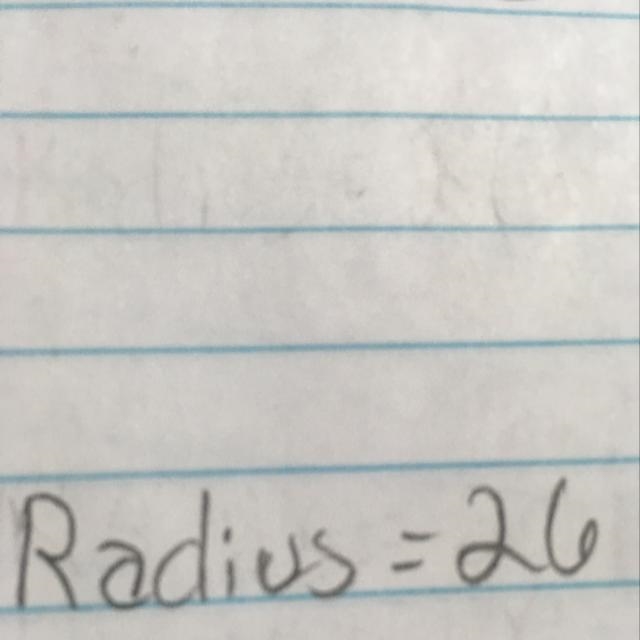 Find the circumference if radius =26-example-1