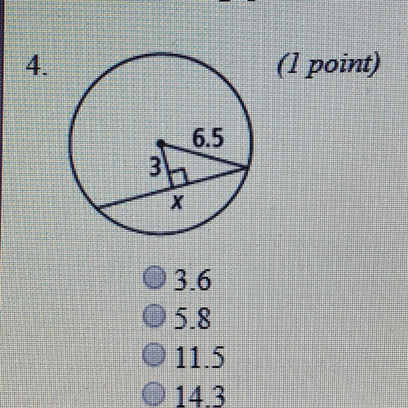 For the following question, what is the value of x to the nearest tenth?-example-1