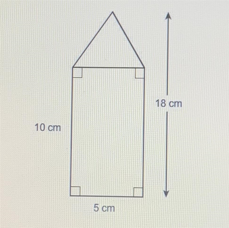 What is the area of the figure ? 45 cm ^ 2 50 cm ^ 2 70 cm ^ 2 90 cm ^ 2-example-1