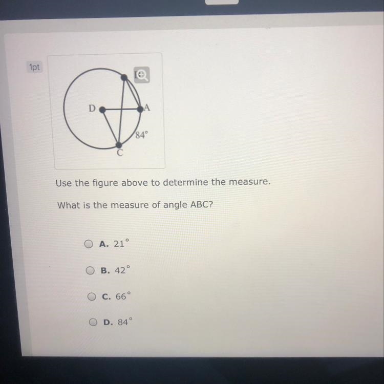 What is the measure of angle ABC?-example-1