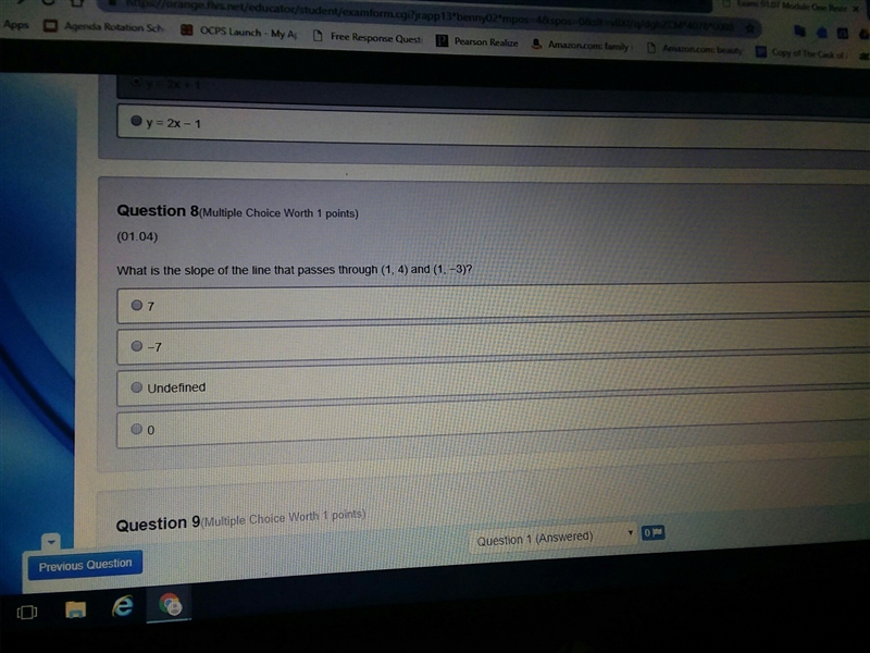 What is the slope of the line that passes through ( 1,4) and (1,-3)-example-1