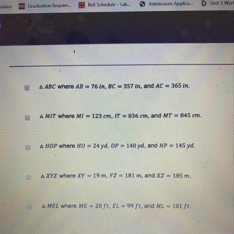 Which of the following triangles are right triangles? select all apply-example-1