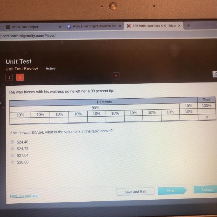 Raj was friends with his waitress so he left her a 90 percent tip-example-1