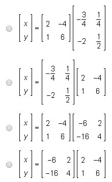 Which equation can be used to solve the matrix equation?-example-2