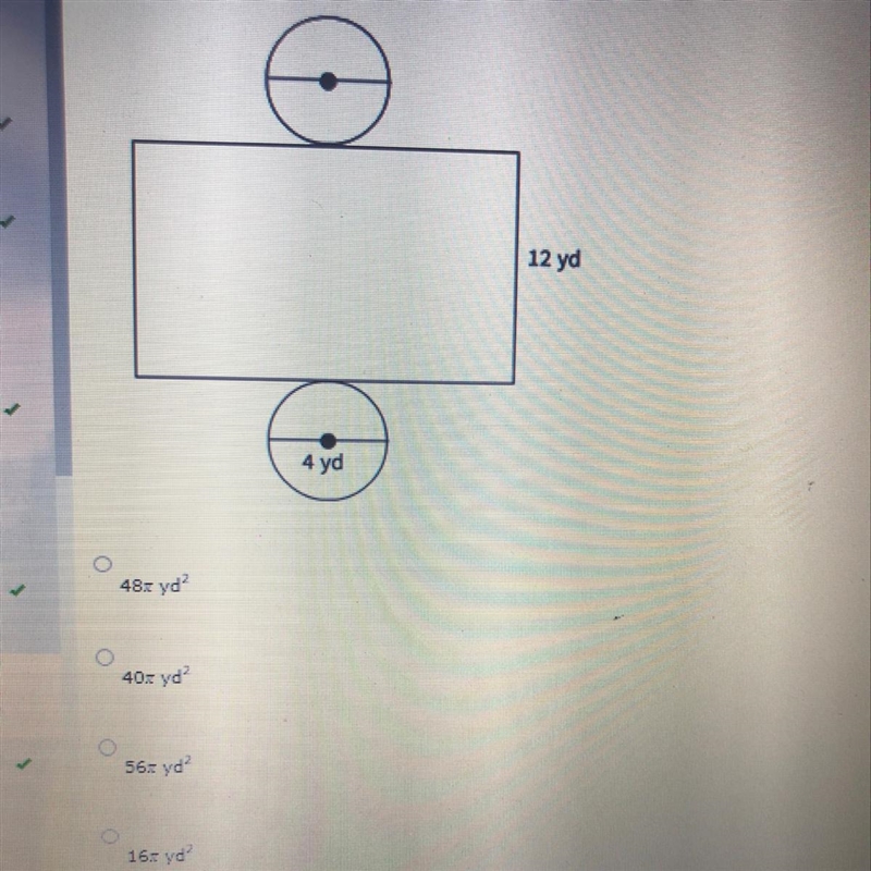 Use the net to find the surface area of the cylinder. Give answer in terms of pi.-example-1