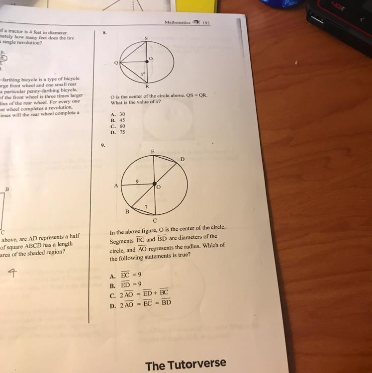 Can somebody please help me with numbers 8 and 9? I really don't understand.-example-1