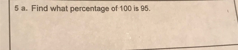 What percentage of 100 is 95 ?-example-1