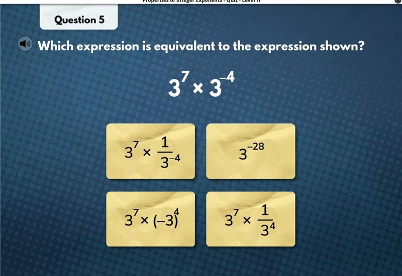 Which expression is equivalent to the expression shown?-example-1