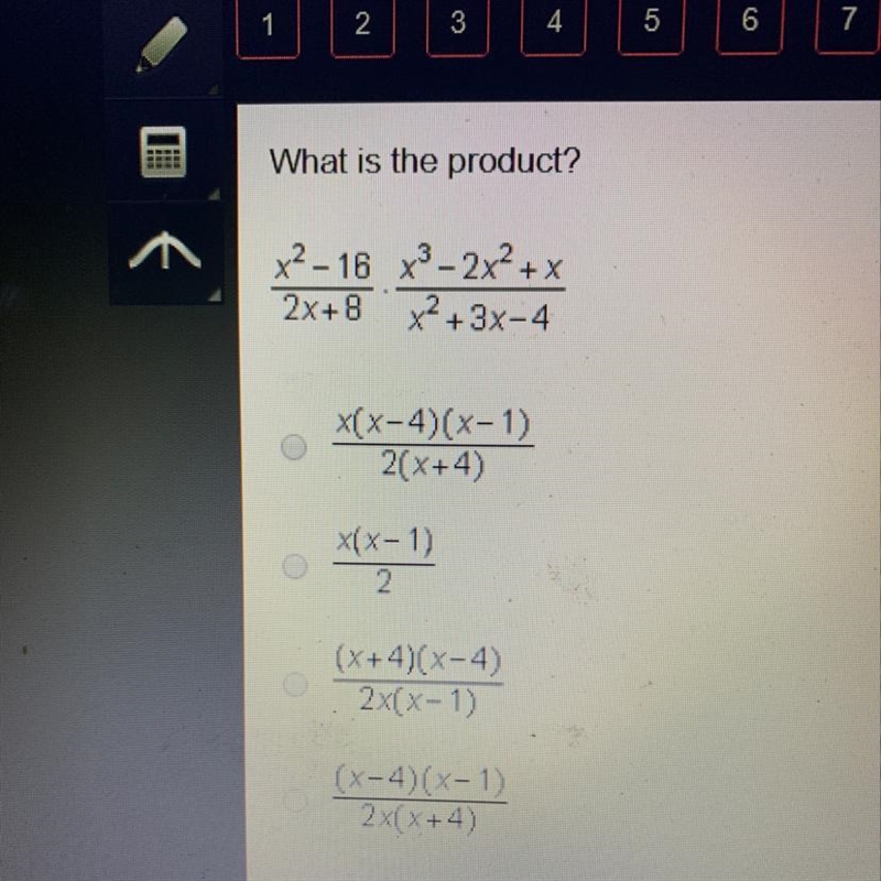 What is the product x^2-16/2x+8*x^3-2x^2+x/x^2+3x-4-example-1