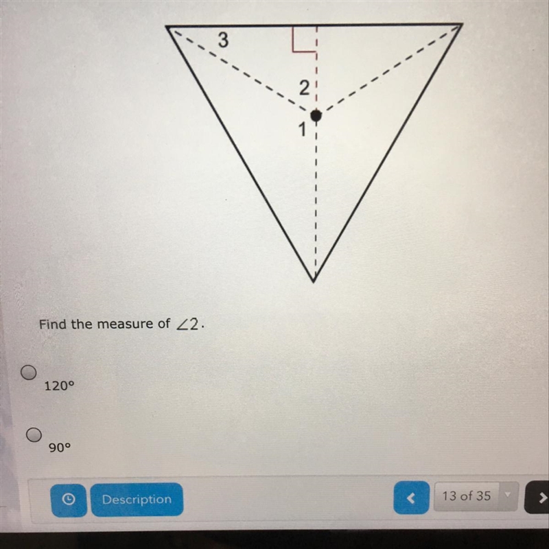 A. 120 degrees B. 90 degrees C. 30 degrees D. 60 degrees-example-1