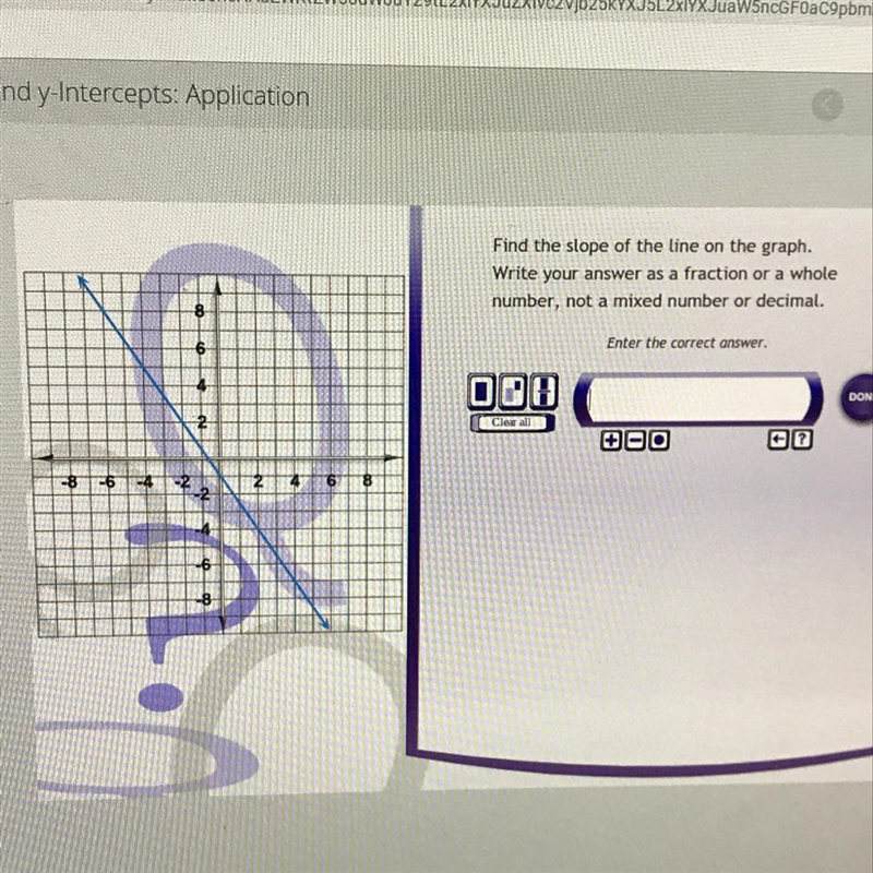 Fine The slope of the line on the graph-example-1