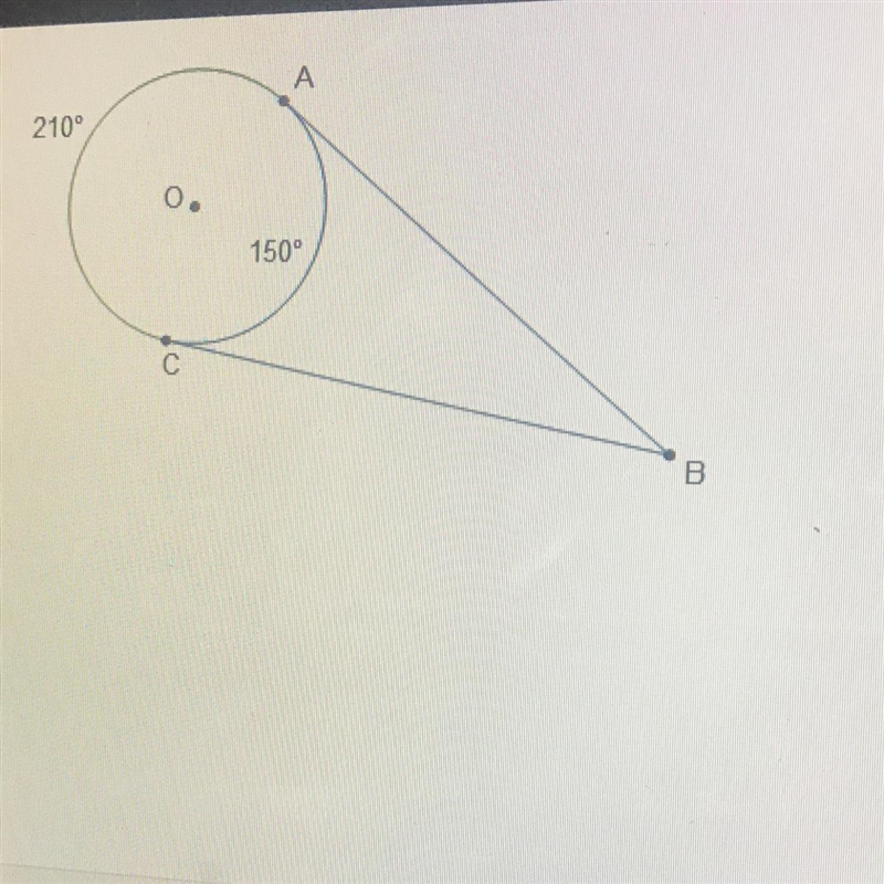 In the diagram of circle o, what is the measure of ZABC? O 30° O 40° O 50° O 60-example-1