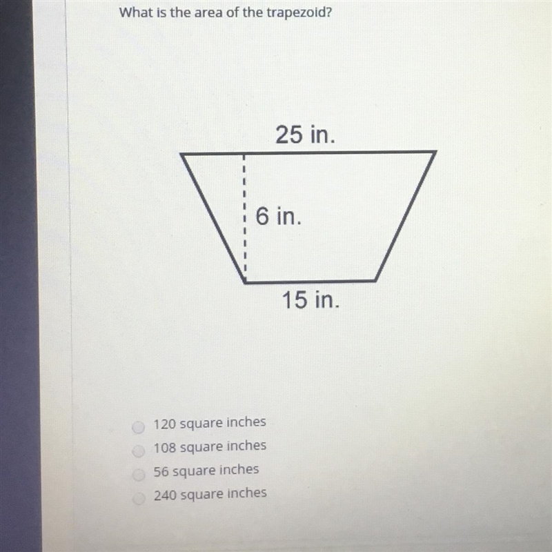 What Is the area of this trapezoid?-example-1