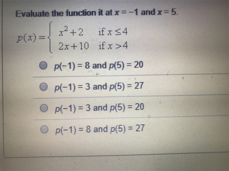 I’m not sure how to start .... I think it has something to do with plugging in x???-example-1