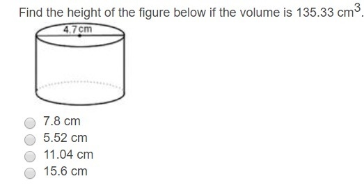 Question 1. The following net, when assembled, is a cylinder. Question 2. Find the-example-3