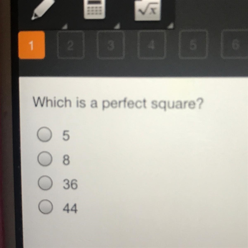 Which is a perfect square?-example-1