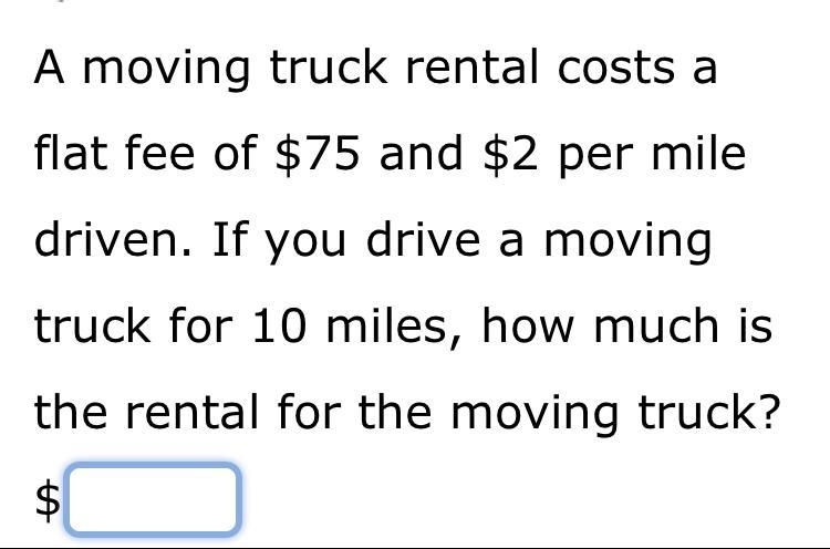 How much is the rental for the moving truck-example-1