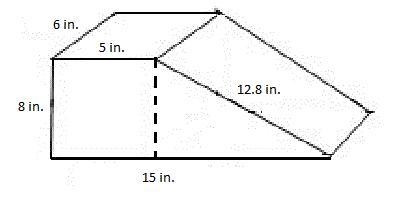 What is the surface area of the figure shown? 484.8 square inches 500.8 square inches-example-1