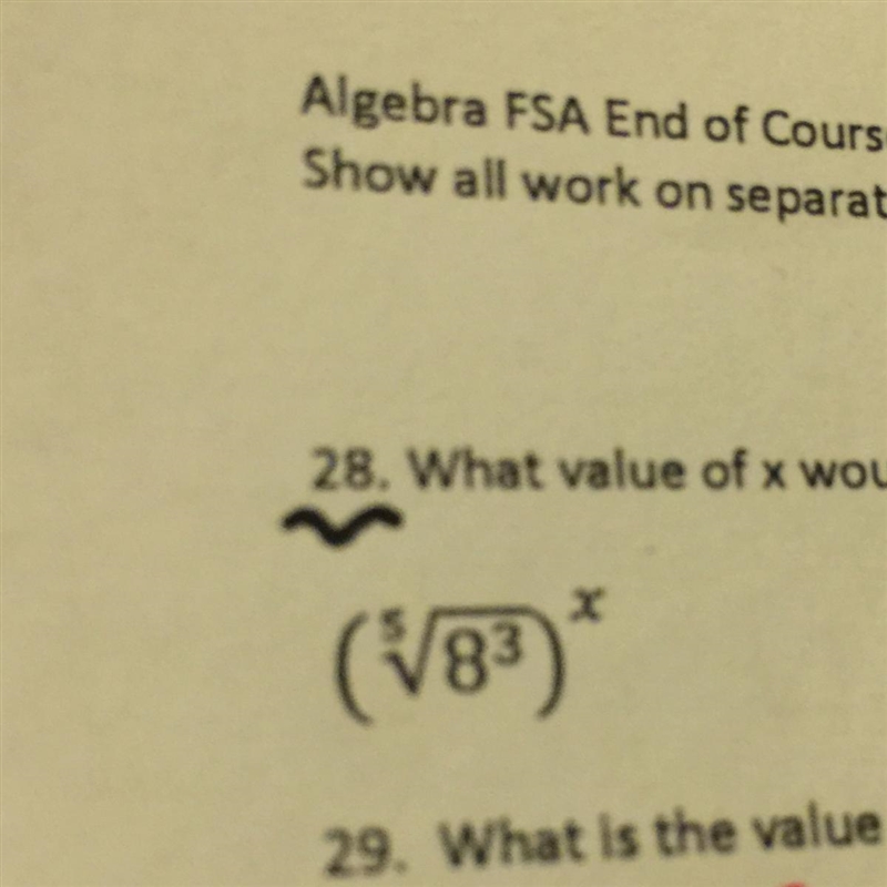 What value of x would make the expression below equal to 8? Photo provided! 20points-example-1