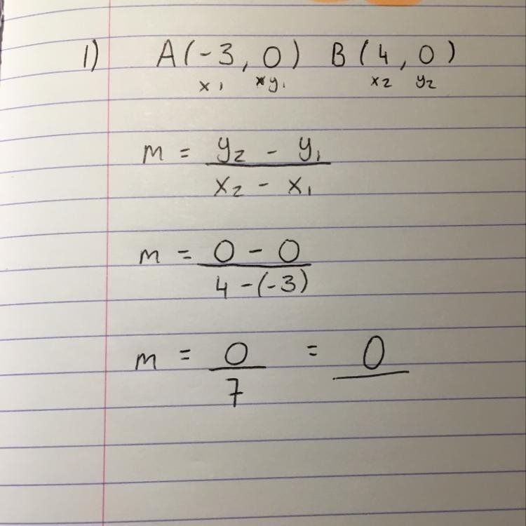 Could anyone tell me if I’m right. This is a gradient of a line question-example-1