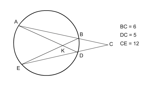 What is the length of DE? 11 4 10 7-example-1