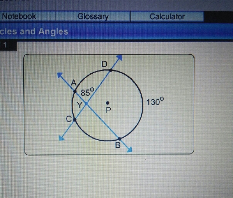 What is the measure of arc AC?-example-1