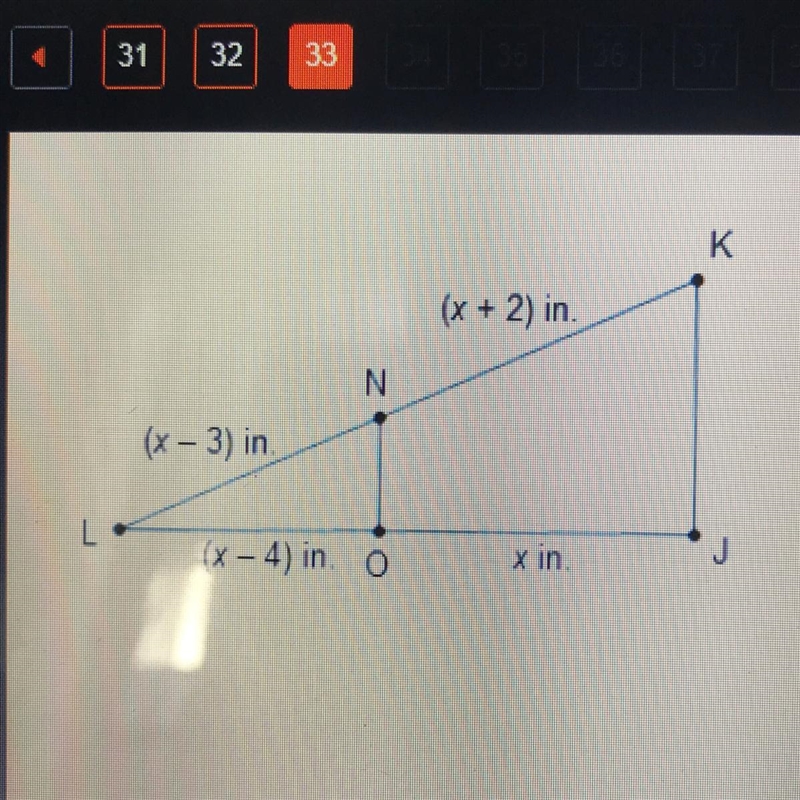 Which value of x would make NO || KJ? 1 6 8 10-example-1