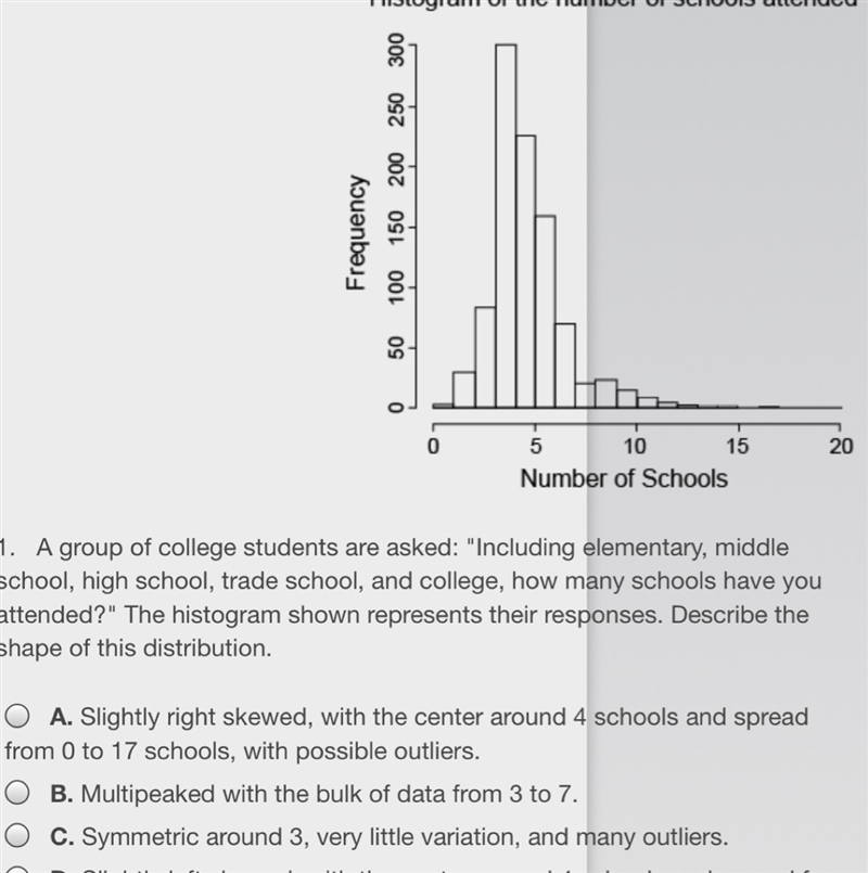 A group of college students are asked: "Including elementary, middle school, high-example-1