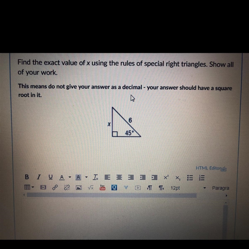 Show all work Find exact value of x-example-1