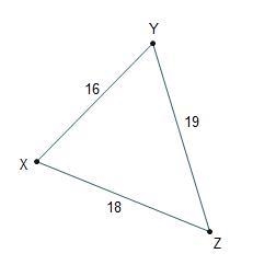 The law of cosines is used to find the measure of Z. To the nearest whole degree, what-example-1