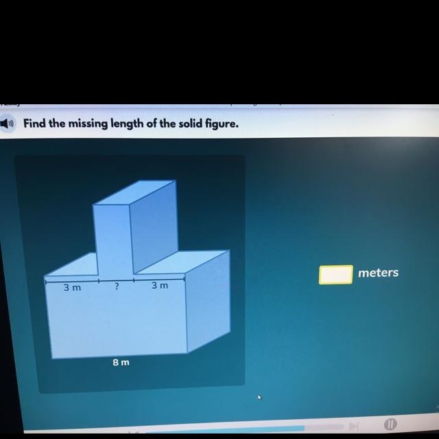 What is the missing length of the solid figure?-example-1